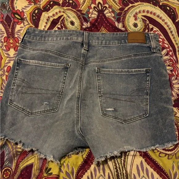 American Eagle Outfitters Ripped Blue Jean Shorts - Picture 9 of 10